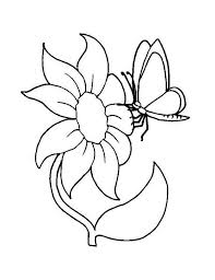 Download and print free flower and butterfly coloring pages. Flower And Butterfly Coloring Page Netart