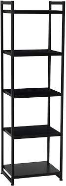 Check spelling or type a new query. Amazon Com Household Essentials 5 Tier Storage Tower Shelf With Minimalist Metal Frame 59 H X 17 75 W X 13 75 D Black Wood Grain Home Kitchen