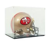 High Clarity Acrylic Football Helmet Display Case - Clear Back
