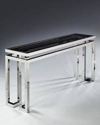 The Peak Of Chic Take Another Look At Mallett Glass Console Table Entry Console Table Eclectic Design Style