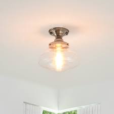 Fonseca outdoor semi flush mount. Satin Nickel Semi Flush Mount Ceiling Light Outdoor Indoor With Clear Glass For Bathroom Kitchen Hallway Porch Outdoor Lighting Bonsaipaisajismo Lighting Ceiling Fans