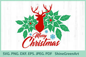 Merry christmas frame logo template. Merry Christmas Reindeer Graphic By Shinegreenart Creative Fabrica