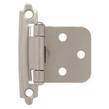 Liberty Satin Nickel Self Closing Overlay Cabinet Hinge 1 Pair H0103bc Sn O3 The Home Depot Overlay Cabinet Hinges Hinges For Cabinets Overlay Hinges