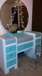 Beginners First Refinished Waterfall Vanity Makeover Repainted After Repaired Beautiful Art Deco Style Perfe Vanity Makeover Redo Furniture Waterfall Vanity