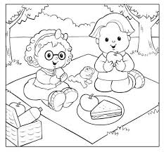 Fisher Price Picnic Coloring Pages For Kids Ehj Printable Fisher Price Coloring Pages For Kids People Coloring Pages Coloring Pages School Kids Crafts