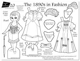 Collection of dress up coloring pages (31). An 1890s Dress Up Paper Doll To Play With Paper Thin Personas