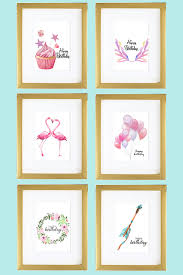 Free Printable Birthday Cards For Your Best Friend Watercolor Birthday Cards Flamingo Balloons Arrow Cupcake With Images Watercolor Birthday Cards Birthday Cards To Print Birthday Card Printable