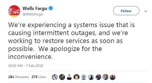 Your mobile carrier's message and data rates may apply. Wells Fargo Blames Power Shutdown For Nationwide Outage Daily Mail Online
