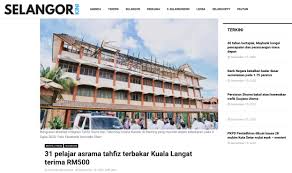 Savesave sekolah agama selangor for later. Selangor Kini 31 Pelajar Asrama Tahfiz Terbakar Kuala Langat Terima Rm500 Media