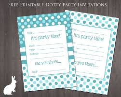Birthday Invitation Card For My Daughter Two Free Spotty Party Invitations Ruby And The Rabbit Party Invite Template Free Birthday Invitation Templates Birthday Party Invitations Printable
