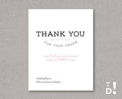Thank You For Your Order Card Printable Instant By Totallydesign 10 00 Business Thank You Cards Thank You Card Template Business Thank You