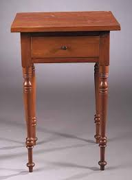 A Kentucky Cherrywood Table C 1830 The Rectangular Top Above A Frieze Drawer On Distinctive Turne Southern Furniture Primitive Furniture Gorgeous Furniture