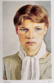 Dillon Boy 'under The Sea' (ariel) Lithograph Print