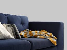 Sie eignen sich besonders für kleine räume mit wenig stellfläche. Designer Sofa Willy 2er Dunkel Blau Skandinavisch Holzfusse