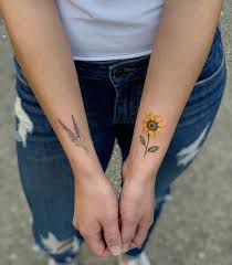 Little Sunflower Lavender Tattoo By Ariana Roman Lavender Tattoo Tattoos Sunflower Tattoo