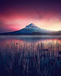 Pastel Sunset At The Mount Fuji Japan Mount Fuji Pastel Sunset Mount Fuji Japan
