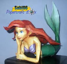 Sabi96 Papercraft Box Ariel The Little Mermaid Ariel The Little Mermaid Paper Crafts
