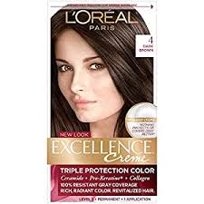 I have used dark brown box dye several times before, and it usually comes out black and then fades after a few weeks. Amazon Com L Oreal Paris Excellence Creme Permanent Hair Color 4 Dark Brown 100 Gray Coverage Hair Dye Pack Of 1 Chemical Hair Dyes Beauty