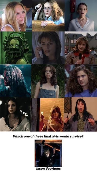 FINAL GIRLS GAME!!! which final girls would survive these slashers from  different movies? : r/slasherfilms