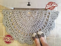 50 Of Sale Hand Knitting Crochet Rug Gray Bath Mat Door Studiocool Crochet Rug Grey Rugs Grey Bath Mat