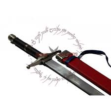 Has an all aluminum hilt and faux leather wrapped handle. Dragon Ball Z Sword Replica Sword