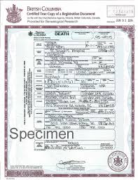 On this page get a copy of your birth certificate request a replacement marriage certificate tip: Genealogy Certified Copies Of A Death Registration Province Of British Columbia