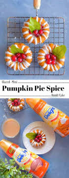 Glazed Mini Pumpkin Pie Spice Bundt Cake Eggless