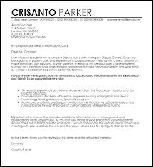 Dialysis Nurse Cover Letter Sample Cover Letter Templates Examples