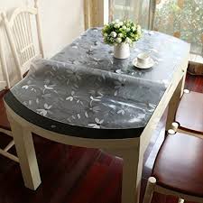 Pvc Tablecloth Table Mats Telescopic Folding Oval Soft Glass Waterproof And Oil Free Wash A 70x120cm 28x47inch Small Dining Home Decor Table Cloth
