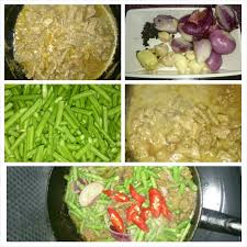 Kue kacang yang memiliki rasa gurih dan renyah ini dapat dibentuk sesuai keinginan, misalnya bentuk lingkaran, hati, bulan sabit atau bintang. Daging Goreng Masak Kacang Panjang Berempah Kakikuatmakan