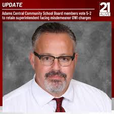 Adams Central Community Schools Superintendent Joel Mahaffey will retain  his position following his being charged with misdemeanor operating while  intoxicated earlier this month. REPORT:  https://www.21alivenews.com/2025/03/11/adams-central-community ...