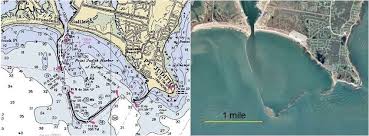 Noaa Nautical Charts And Google Earth Image Of Point Judith