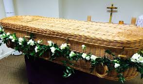 4.8 out of 5 stars 143. Wicker Casket Decorated With A Garland Of Flowers