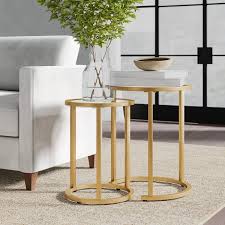 Morones Glam 2 Piece Nesting Tables In 2020 Nesting Tables Coffee Table Setting Side Table