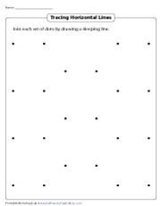 tracing horizontal lines worksheets