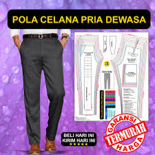 Pecah pola celana bagian belakang sama dengan bagian depan. Jual Patrun Pola Celana Terbaru Lazada Co Id