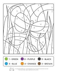 Our spring coloring pictures for kids include a seasonal selection of images including trees in bud, spring flowers, new born baby chicks in a nest, lambs, and a handy blank sheet which children can use for their own spring drawings. Spring Coloring By Number Worksheets Itsybitsyfun Com