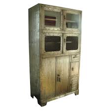 Mupater kitchen pantry cabinet buffet hutch with drawers and microwave space, kitchen storage sideboard with framed glass doors and shelves, white. Vintage Metal Storage Cabinet C 1920 S Aerena Galleries Gardens