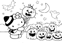 Ausmalbilder Halloween 05 Hello Kitty Halloween Ausmalbilder Kurbis Malvorlage