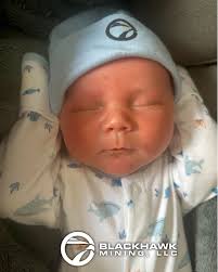 We have a few more adorable Baby Hawks to brag about this month! Welcome to  the world these sweet little ones! 👶Grayson Helmick son of Alexus Dudeck  of Samples Surface Mine. 🍼