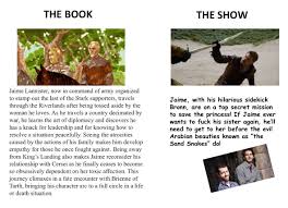 Game Of Thrones Book Vs Show Comparisons Album On Imgur