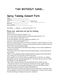 Spray Tanning Consent Form Fill Online Printable Fillable Blank Pdffiller