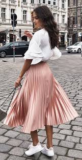 pleated skirts are fall winter 2019 must have pleatedskirt fashion style outfit outfit plisseerock outfit mode