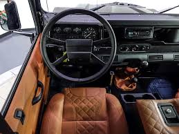 1984 Land Rover Defender Station Wagon D 110 V8 Nbsp Exterior Santorini Black Nbsp Interior Saddl Land Rover Defender Land Rover Land Rover Defender Interior