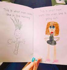Every kid needs to try their hand at van gogh's sunflower drawings. 18 Times Kid Drawings Revealed Too Much About Their Parents Bored Panda