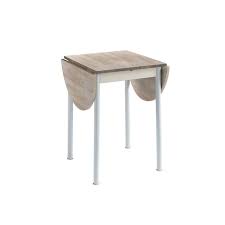 Conjunto de cocina eva mesa y 2 sillas roble. Patas lacadas en blanco. CMC 