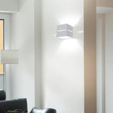 Skapetze ixa led wandleuchte ip44 verstellbare winkel. Etc Shop Wandleuchte Led Wandleuchte Innen Modern Weiss Wandbeleuchtung Indirekt Wandstrahler Up Down Lampe Treppenhaus Aluminium 1x Led 4w 400lm Lxh 10x12 Cm Online Kaufen Otto