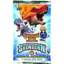 Dinosaur king deluxe dino holder card swiper + cards in collectables, trading cards/ ccg, animation/ ccg. Dinosaur King Trading Card Game Series 5 Dinotector Showdown Booster Pack Walmart Com Walmart Com