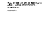 Using GOOSE With SPA-ZC 400 Ethernet Adapter and RE - 541/3 ...