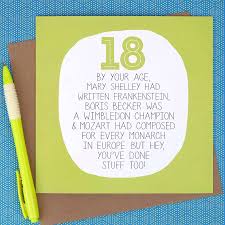 Find the perfect birthday card for a 18 year old with our great collection of original cards. By Your Age Funny 18th Birthday Card By Paper Plane Notonthehighstreet Com